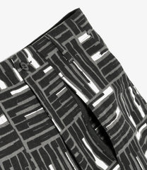 Fatigue Short - Cotton Tile Print Canvas