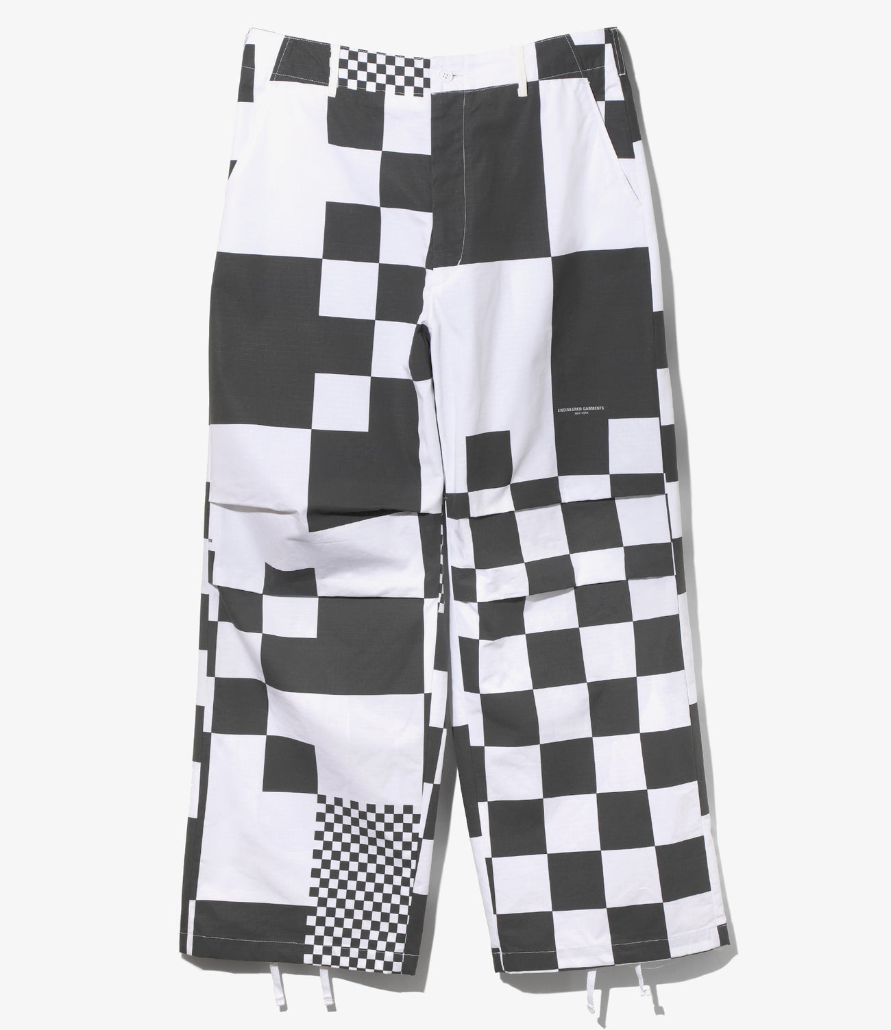 Over Pant - Checker Print Cotton Ripstop