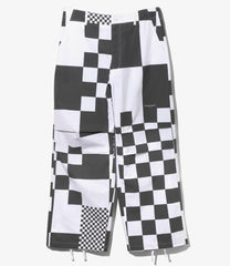Over Pant - Checker Print Cotton Ripstop