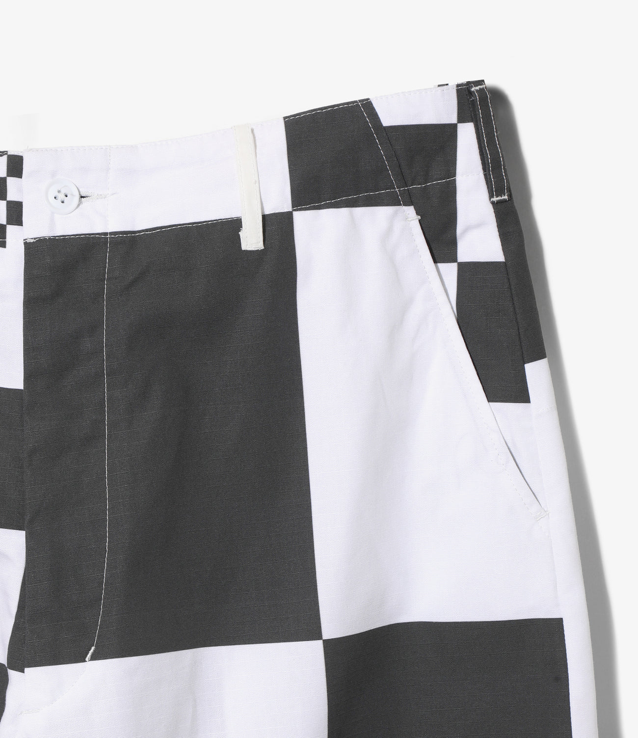 Over Pant - Checker Print Cotton Ripstop