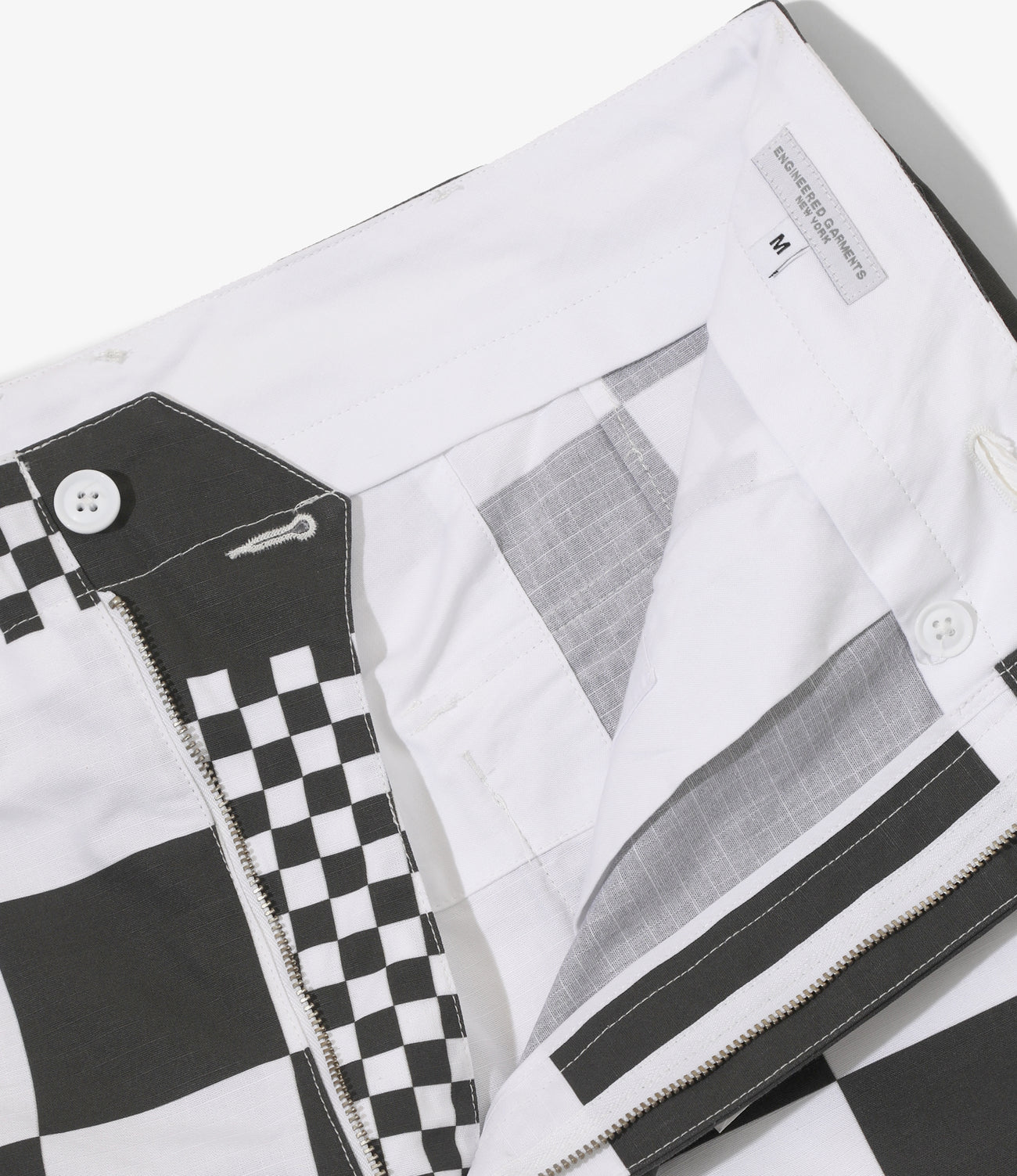 Over Pant - Checker Print Cotton Ripstop
