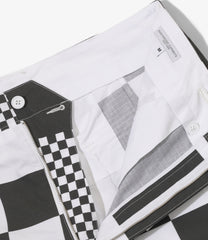 Over Pant - Checker Print Cotton Ripstop