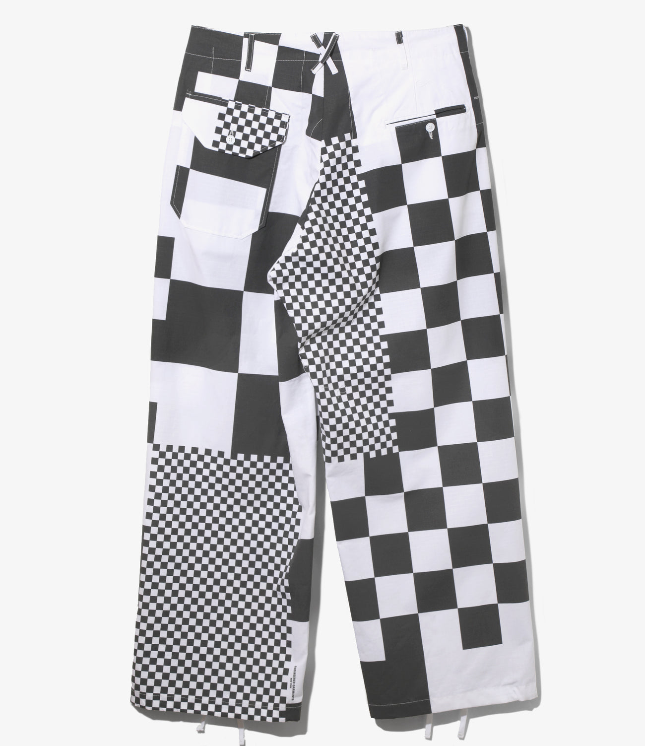 Over Pant - Checker Print Cotton Ripstop