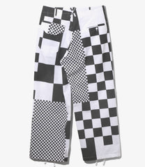 Over Pant - Checker Print Cotton Ripstop