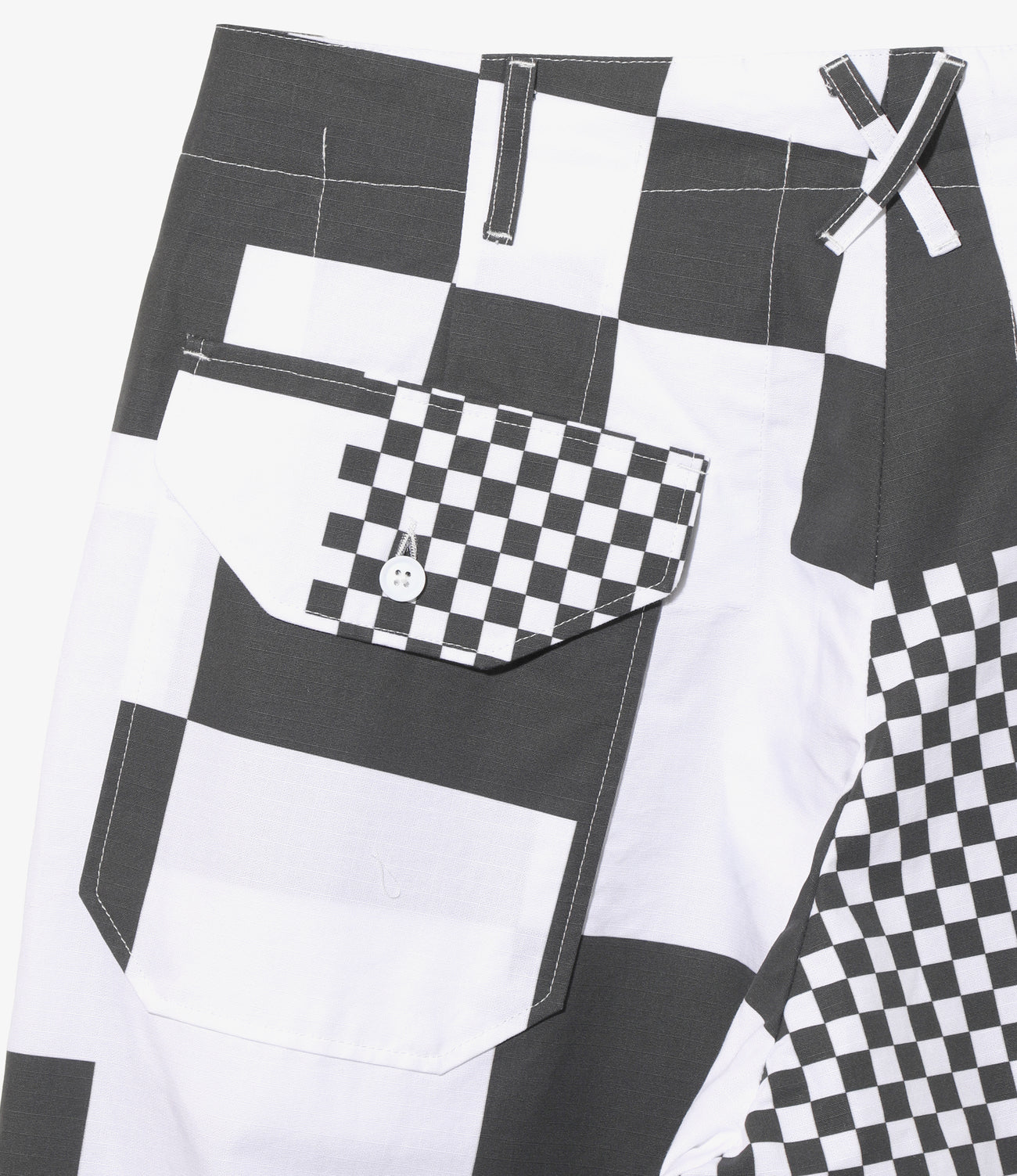 Over Pant - Checker Print Cotton Ripstop