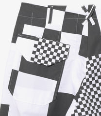 Over Pant - Checker Print Cotton Ripstop