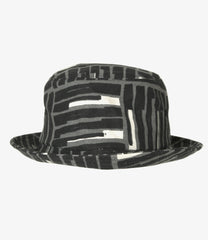 Porkpie Hat - CL Tile Print Canvas