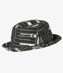 Porkpie Hat - CL Tile Print Canvas