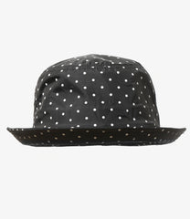 Porkpie Hat - Nylon Polka Dot Taffeta