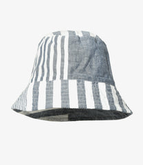 Bucket Hat - Stripe Cotton Chambray