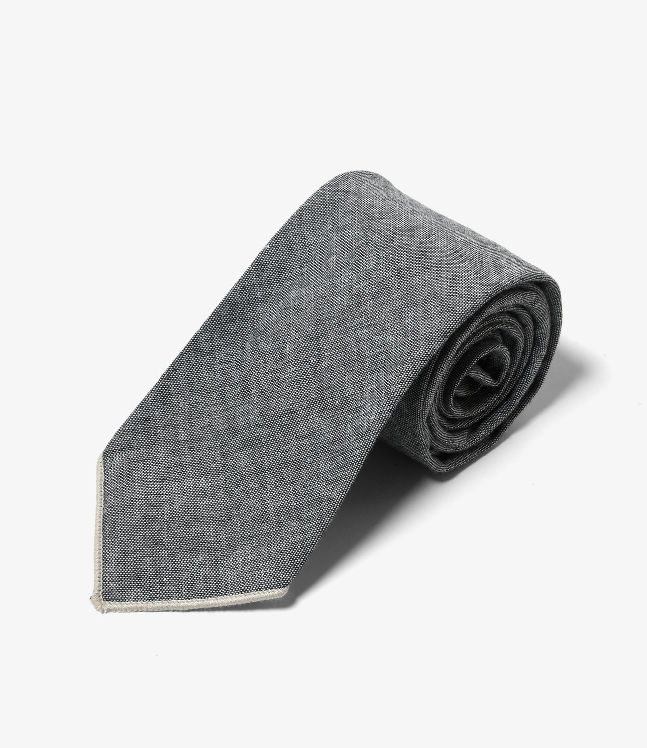 Narrow Tie - Cotton Chambray