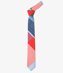 Narrow Tie - Cotton Big Madras Plaid