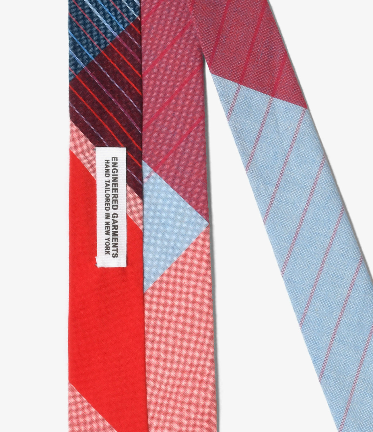 Narrow Tie - Cotton Big Madras Plaid