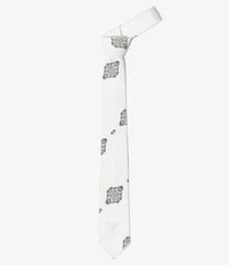 Narrow Tie - Cotton Ikat Print