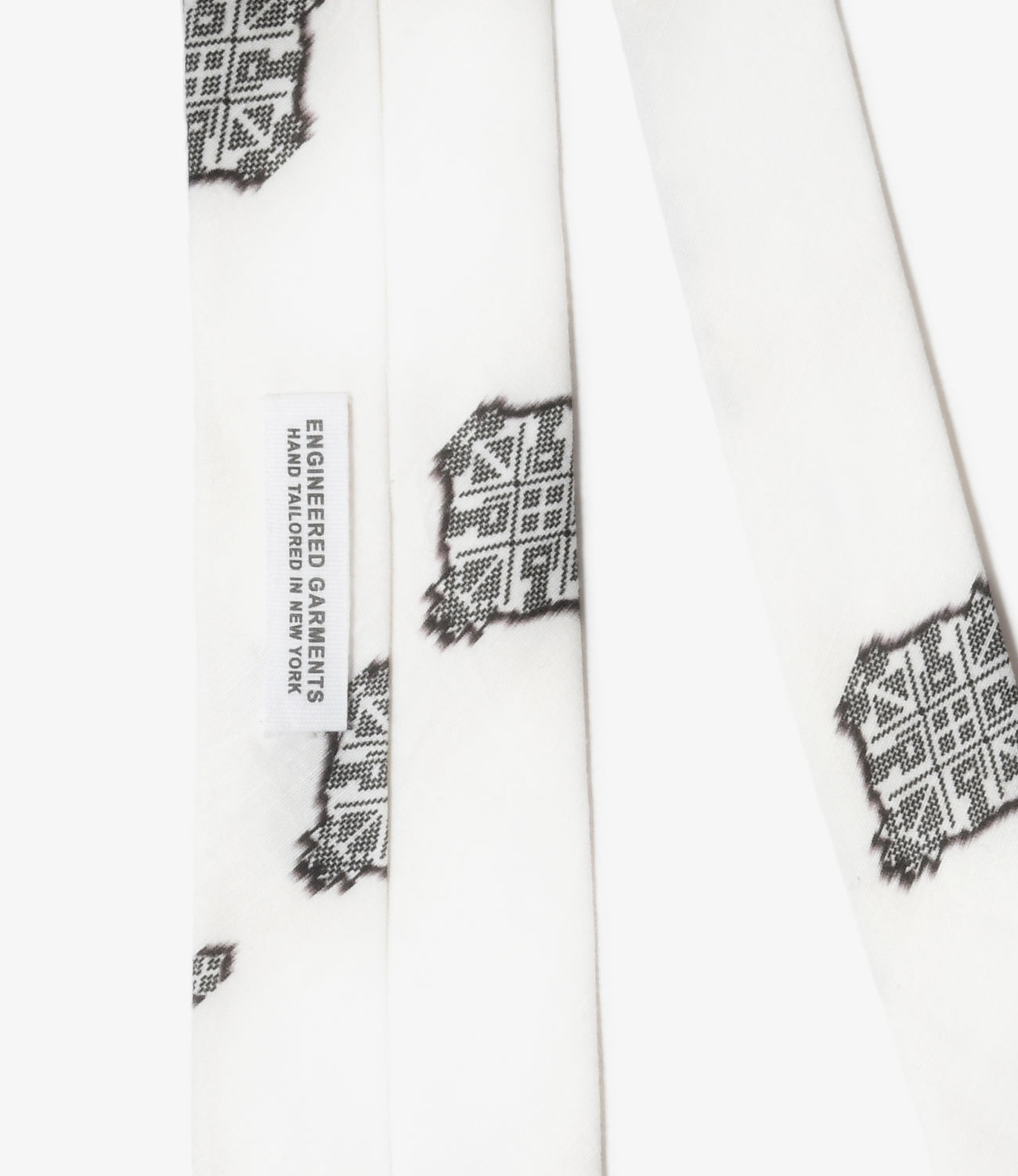 Narrow Tie - Cotton Ikat Print