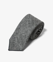 Narrow Tie - Polyester Lurex Glen Plaid