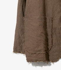 Raw Edge Jacket - Linen Wool Houndtooth
