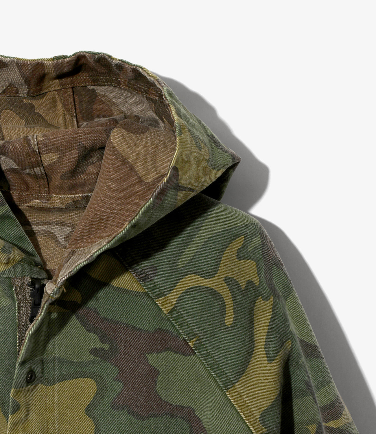 Reversible Hooded Coat - Camo Twill