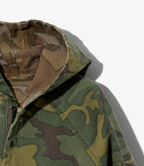 Reversible Hooded Coat - Camo Twill