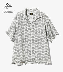 Short Sleeve Italian Collar Shirt - Papillon Print