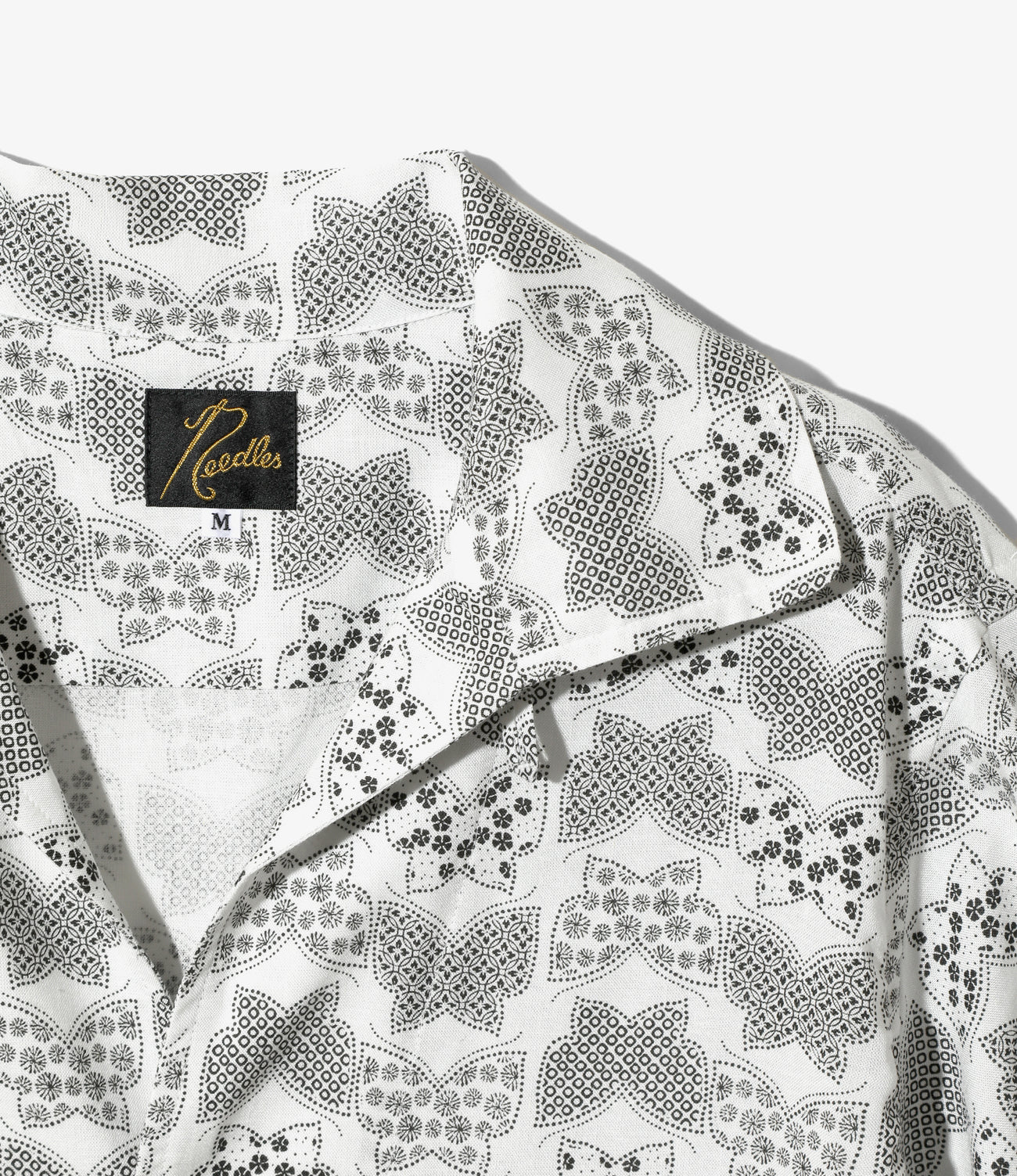 Short Sleeve Italian Collar Shirt - Papillon Print