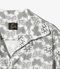 Short Sleeve Italian Collar Shirt - Papillon Print