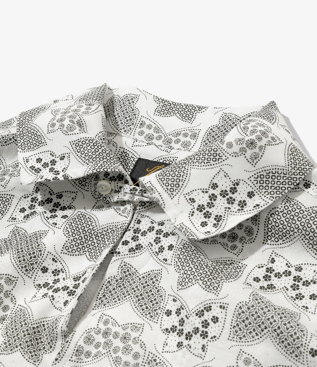 Short Sleeve Italian Collar Shirt - Papillon Print