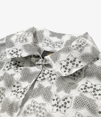 Short Sleeve Italian Collar Shirt - Papillon Print