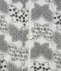 Short Sleeve Italian Collar Shirt - Papillon Print