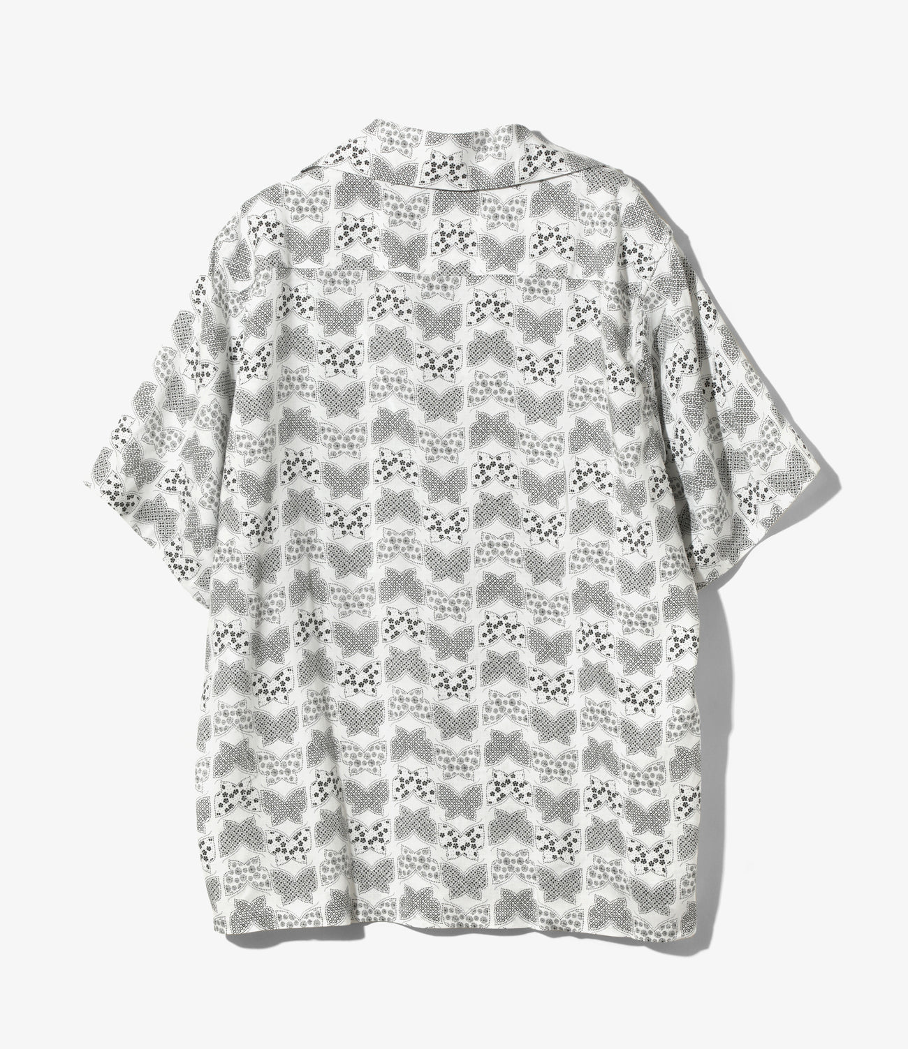 Short Sleeve Italian Collar Shirt - Papillon Print