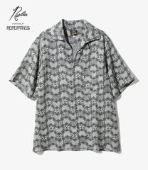 Short Sleeve Italian Collar Shirt - Papillon Print