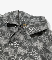 Short Sleeve Italian Collar Shirt - Papillon Print