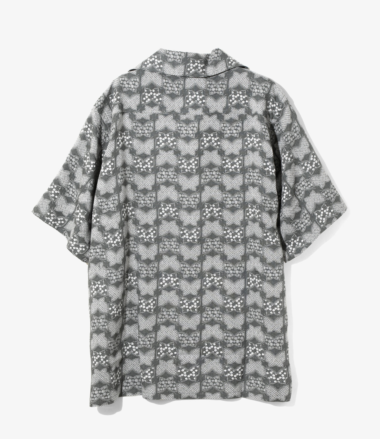 Short Sleeve Italian Collar Shirt - Papillon Print