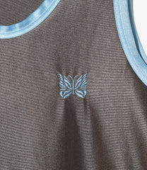 Papillon Emb. Side Line Tank Top - Tricot Sateen