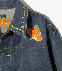 Papillon Emb. Jean Jacket - 12oz Denim