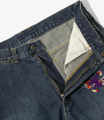 Papillon Emb. Straight Jean - 12oz Denim