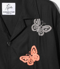 〈NEEDLES〉x〈NOMARHYTHM TEXTILE〉Cabana Shirt - Papillon Emb.