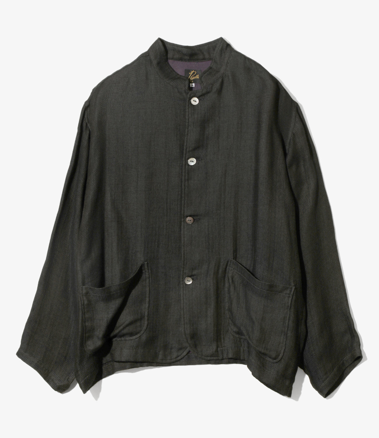 Stand Collar Jacket - Rayon Double Face Gauze