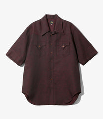 S/S Western Shirt - Micro Shadow Plaid
