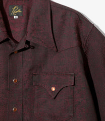 S/S Western Shirt - Micro Shadow Plaid