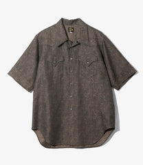 S/S Western Shirt - Micro Shadow Plaid