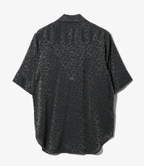 S/S Western Shirt - Rayon Leopard Jacquard