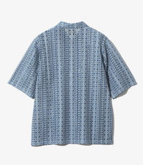 S/S Widespread Collar Shirt - Raschel Lace