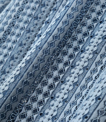 S/S Widespread Collar Shirt - Raschel Lace