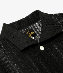 S/S Widespread Collar Shirt - Raschel Lace