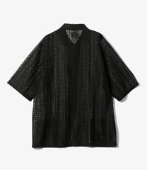S/S Widespread Collar Shirt - Raschel Lace