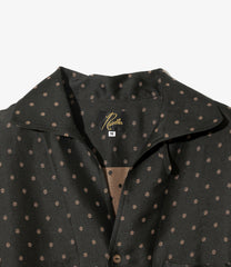 S/S Italian Collar Shirt - Jacquard Cloth