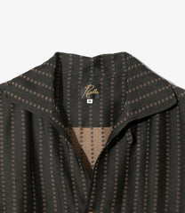 S/S Italian Collar Shirt - Jacquard Cloth