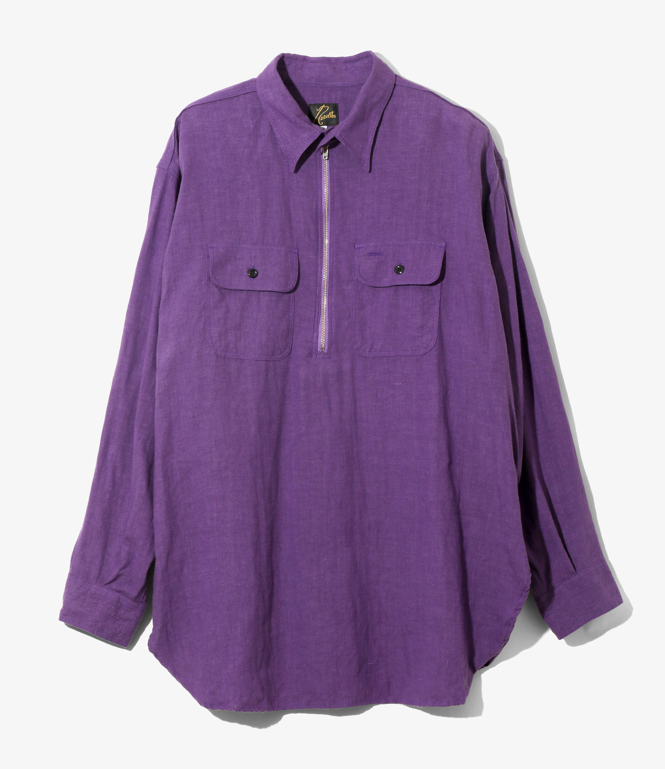 Half Zip Work Shirt - Brushed Linen Canvas