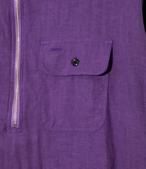 Half Zip Work Shirt - Brushed Linen Canvas